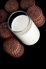 milk and chocolate cookies