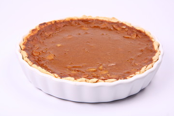 Pumpkin Pie on white background