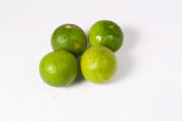 Lemons on white background