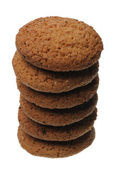 A stack of cookies, isolated