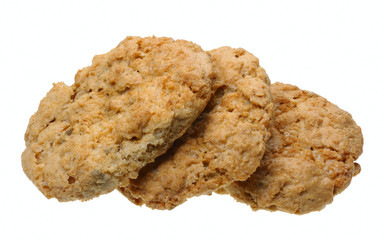 A stack of cookies, isolated