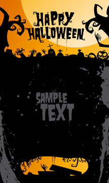 Happy halloween background with place for text.