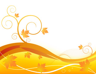 Vector autumnal concept background