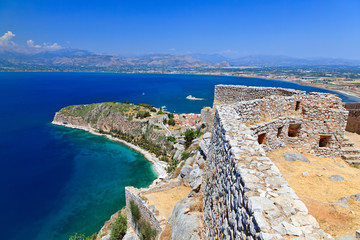 Palamidi castle and Nafplion city, Greece