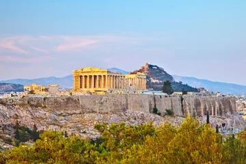 Fotobehang Uitzicht op de Akropolis, Athene, Griekenland © sborisov