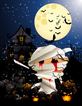 mummie halloween vector