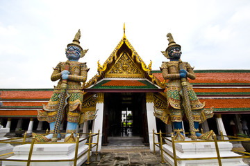 Guardian of Grand Palace in temple Bangkok Thailand