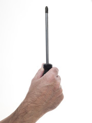 Obraz premium hand ofman that holds a screwdriver