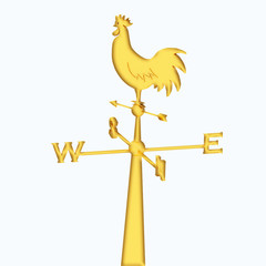 weathercock on a white background