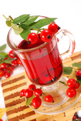 glass of rose hip tea