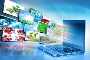 Television and internet production technology concept