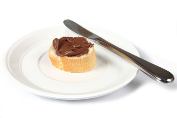 tartine sur assiette