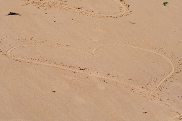 Herz im Sand