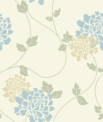 Light floral vintage seamless pattern for retro wallpapers