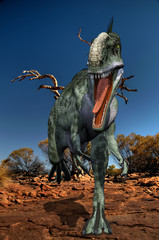 Monolophosaurus running for life