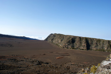 Paysage lunaire sur la route du Piton de la Fournaise
