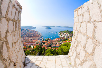 Naklejka premium View of Hvar
