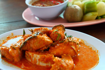Thai Food fish curry.