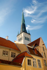 Medieval Old Tallinn, view from theTolli street