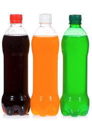 wet bottles with soda