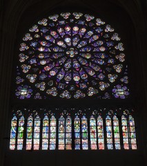 Paris - rosette in Notre-Dame cathedral