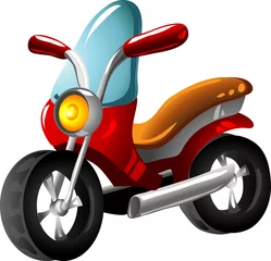 Abwaschbare Fototapete Motorrad Cartoon-Motorrad