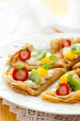 Crepes with fruits