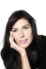 Obraz premium woman beautiful portrait studio smiling