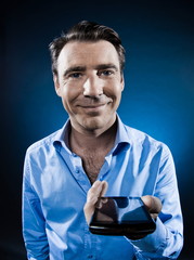 Man Portrait offering Cellphone