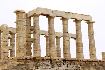 Obraz premium Temple of Poseidon at Cape Sounion near Athens, Greece