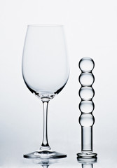 Redwine Glas with Dildo