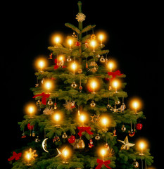Weihnachtsbaum Ausschnitt leuchtend bea
