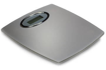 Grey Digital Bathroom Scale Isolated - Powered by Adobe