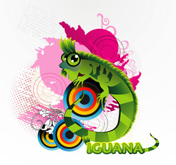 iguana en vector