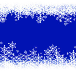 Winter card with snowflake