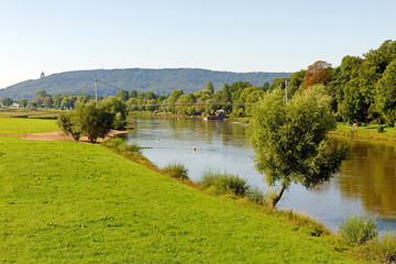 Fototapeta premium Minden an der Weser mit der Porta Westfalica
