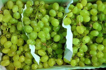 moscatel grape fruit clusters in market