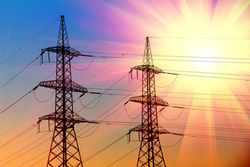 electric power transmission towers
