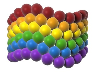 LGBT flag in balloons