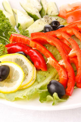 fresh vegetables on the plate