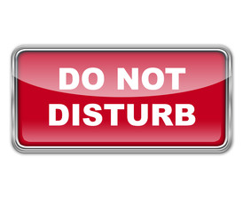 Placa rectangular texto DO NOT DISTURB