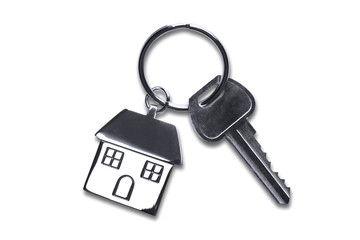 New house keys with clipping path
