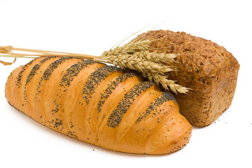 Long loaf with a poppy