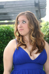 Fototapeta premium Pensive Prom Girl Profile