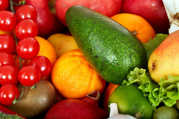 Close up of pile fruit.