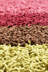 Samples of collection carpet