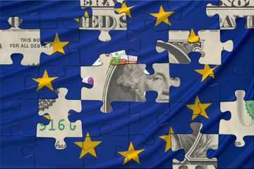 EU flag and dillar