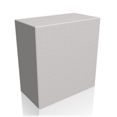Silver empty cube