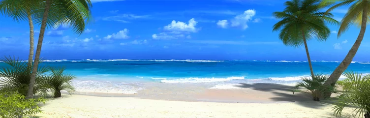 Foto op Plexiglas Badkamer Tropisch strand