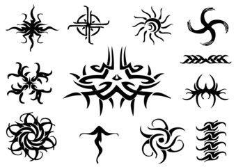 tattoo illustration set (vector)